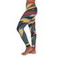 U3 Women's Paint Strip Spandex Leggings